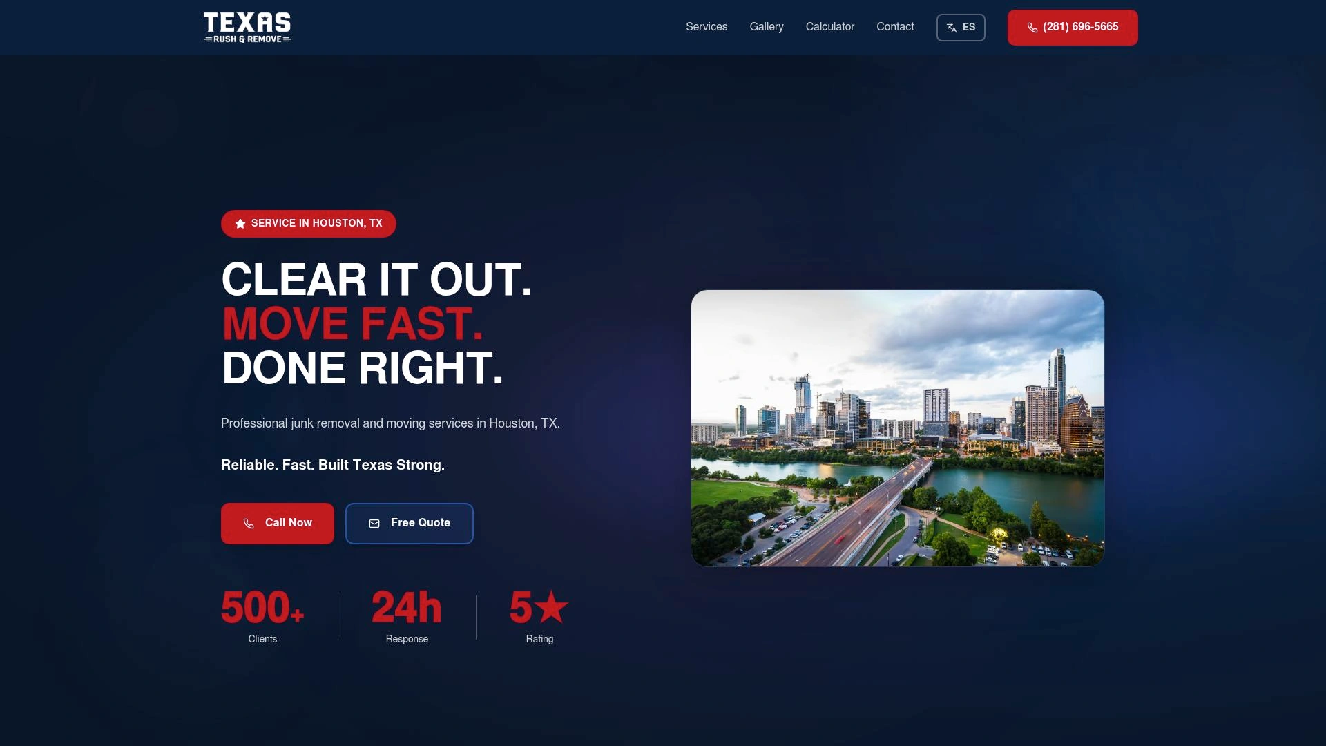 Texas Rush Remove — vista de escritorio
